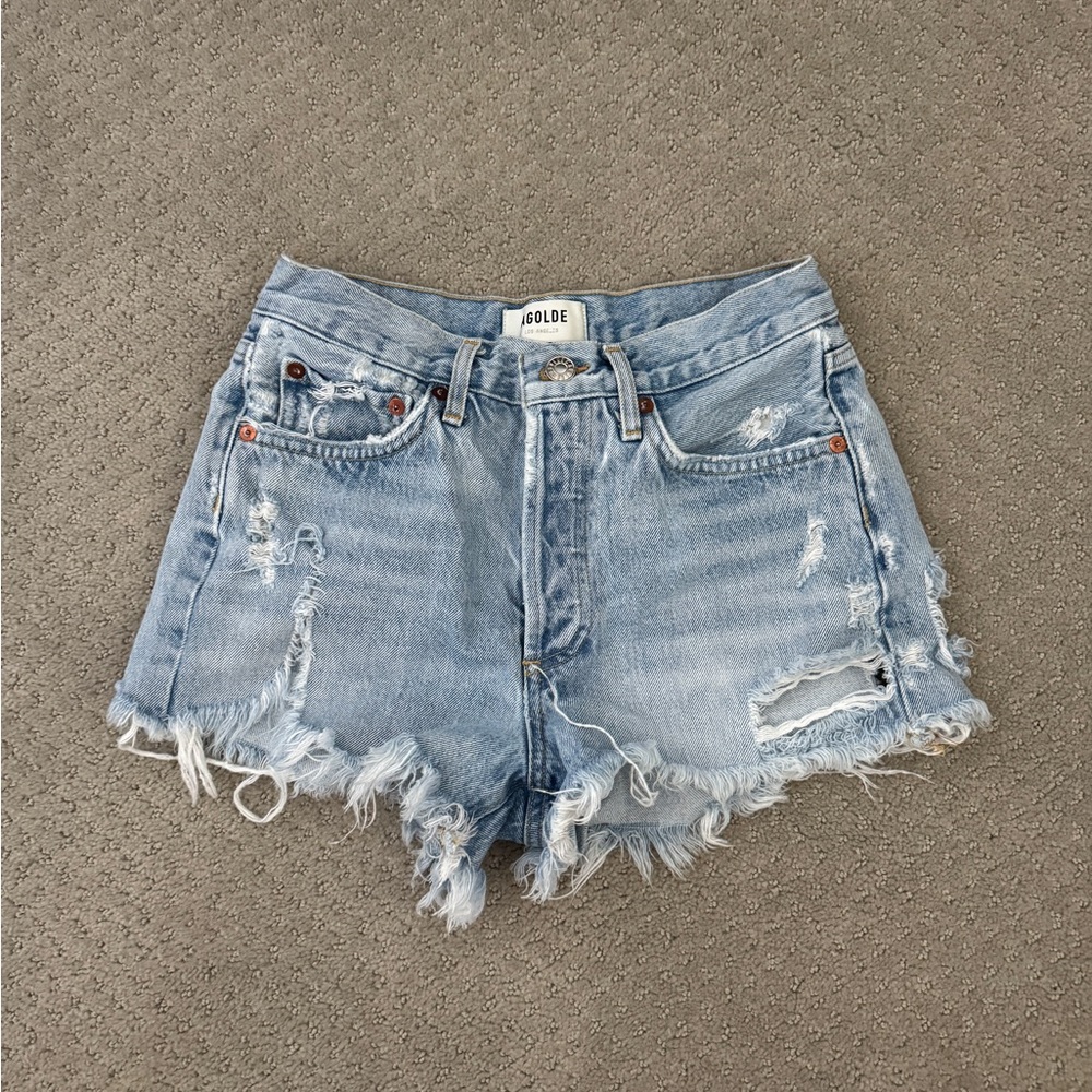 Agolde Blue Jean Shorts High-Waisted - VERY DISTRESSED MIGHT NEED PATCHING